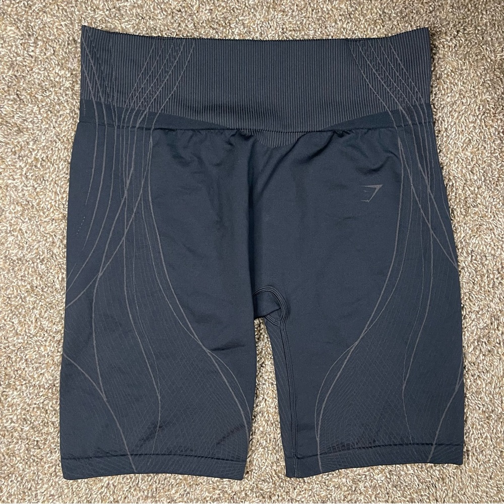 Gymshark Apex Seamless Shorts Black Graphite Grey Women’s Size XL Gym Workout